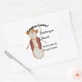 アメリパーソナライズされたカーナカウボーイ雪だるまジャールラベル ラウンドシール (封筒)