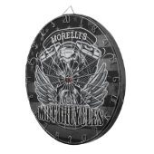 アメリパーソナライズされたカ国旗バイクもしくは自転車に乗る人スカルバイク ダーツボード (正面右)