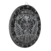 アメリパーソナライズされたカ国旗バイクもしくは自転車に乗る人スカルバイク ダーツボード (正面左)