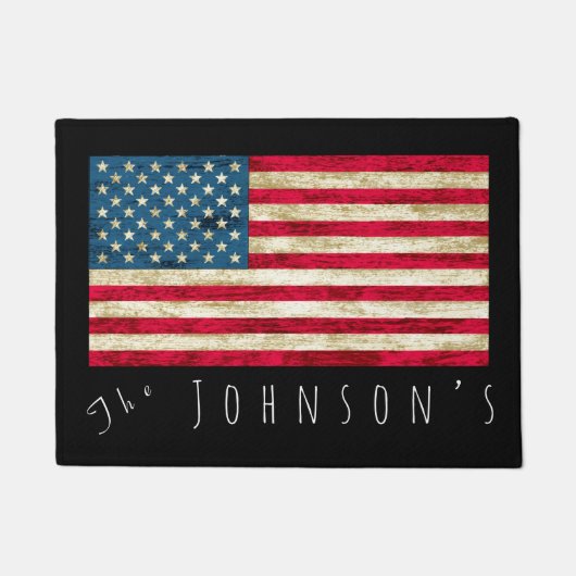 アメリパーソナライズされたカ統一された国州国旗のドアマット ドアマット (正面)