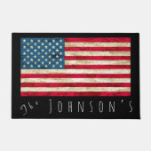 アメリパーソナライズされたカ統一された州国旗のドアマット ドアマット (正面)