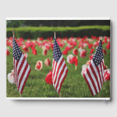 アメリパーソナライズされたカ退役軍人写真メモリアル ゲストブック (裏面)