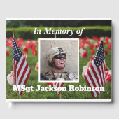 アメリパーソナライズされたカ退役軍人写真メモリアル ゲストブック (正面)