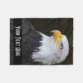 アメリパーソナライズされたカ・イーグル撮影プリント フリースブランケット (正面(横))