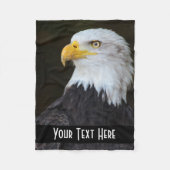 アメリパーソナライズされたカ・イーグル撮影プリント フリースブランケット (正面)