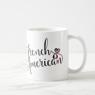 アメリフランスのカの絡み合ったハートマグ コーヒーマグカップ