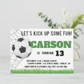 アメリモダンカのサッカーボールスポーツ誕生日パーティー 招待状 (スタンド正面)