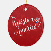 アメリロシアのカハートフラグホリデーデコレーション セラミックオーナメント (左)