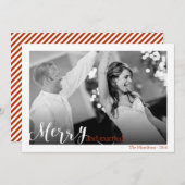 アメリーン結婚したドカップルの初めてのクリスマス写真 シーズンカード (正面/裏面)