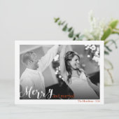 アメリーン結婚したドカップルの初めてのクリスマス写真 シーズンカード (スタンド正面)