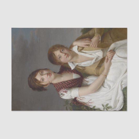 アメリー・ジャスティンとチャールズ・ポントワのポートレート 薄葉紙 (正面)