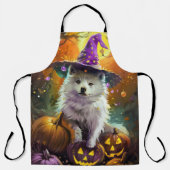 アメリ不気味カのエスキモハロウィーンの魔女とカボチャ エプロン (正面)