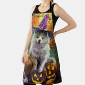 アメリ不気味カのエスキモハロウィーンの魔女とカボチャ エプロン (インサイチュ)