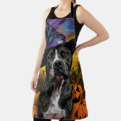 アメリ不気味カ（犬）スタッフォードハロウィーンパンプキン エプロン (インサイチュ)