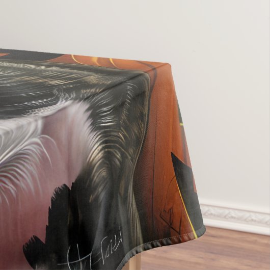 アメリ不気味カ(犬)スタッフォードハロウィーンパンプキン テーブルクロス (インサイチュ)