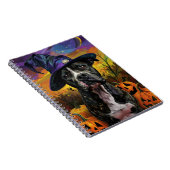 アメリ不気味カ（犬）スタッフォードハロウィーンパンプキン ノートブック (右側)