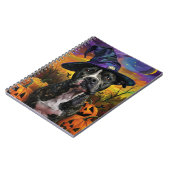 アメリ不気味カ（犬）スタッフォードハロウィーンパンプキン ノートブック (左側)