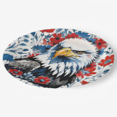 アメリ威厳のあるカのハゲ・イーグルフローラ ペーパープレート (アングル)