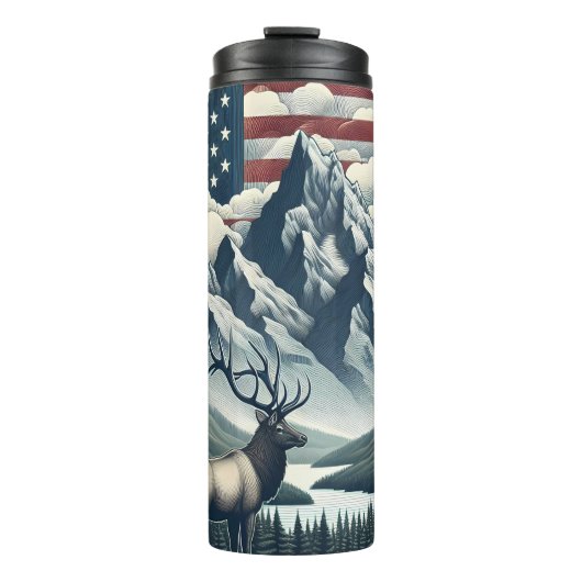 アメリ威厳のあるカの下の鹿 タンブラー (正面)