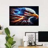 アメリ威厳のあるカプライドでイーグル ポスター (ホームオフィス)