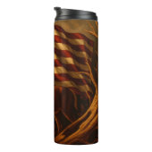 アメリ威厳のあるカ国旗の下のシカ タンブラー (回転右)