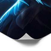 アメリ威厳のあるカ国旗の冠を持つワシ ポスター (角)