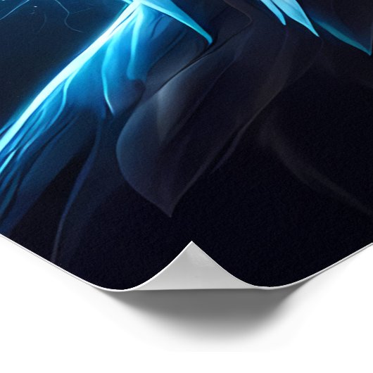 アメリ威厳のあるカ国旗の冠を持つワシ ポスター (角)