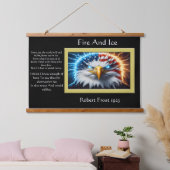 アメリ威厳のあるカ国旗の冠を持つワシ 吊り下げ型タペストリー (寝室)