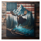 アメリ威厳のあるカ国旗の背景を無視する タイル (正面)