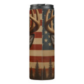 アメリ威厳のあるカ国旗を持つ鹿 タンブラー (裏面)