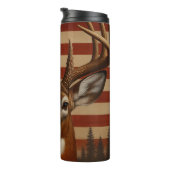 アメリ威厳のあるカ国旗を持つ鹿 タンブラー (回転右)