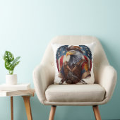 アメリ威厳のあるカ・イーグル – 愛国野生生物アート クッション (椅子)