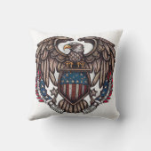 アメリ威厳のあるカ・イーグル – 愛国野生生物アート クッション (裏面)