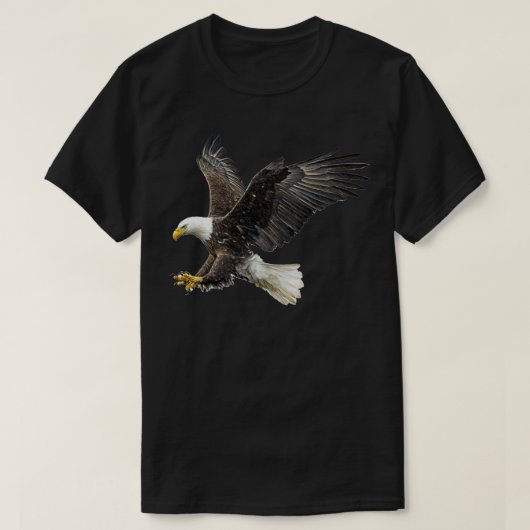 アメリ威厳のある飛んでいるカのハゲ Tシャツ (デザイン正面)