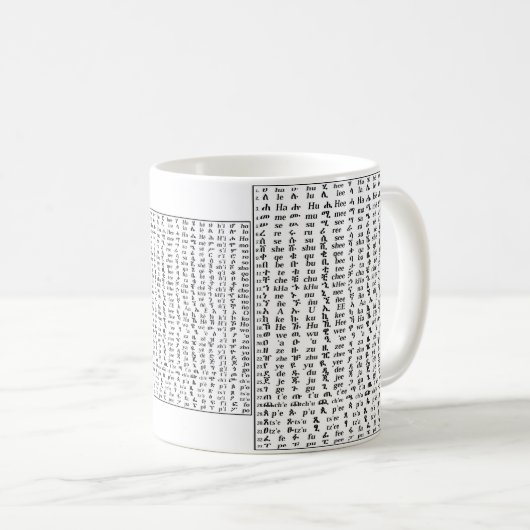 アメリ学クアルファベットのポスターマグ コーヒーマグカップ (正面右)