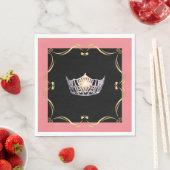 アメリ恋しく思アシルバークラウンランチョンペーパーナプキン スタンダードランチョンナプキン (インサイチュ)