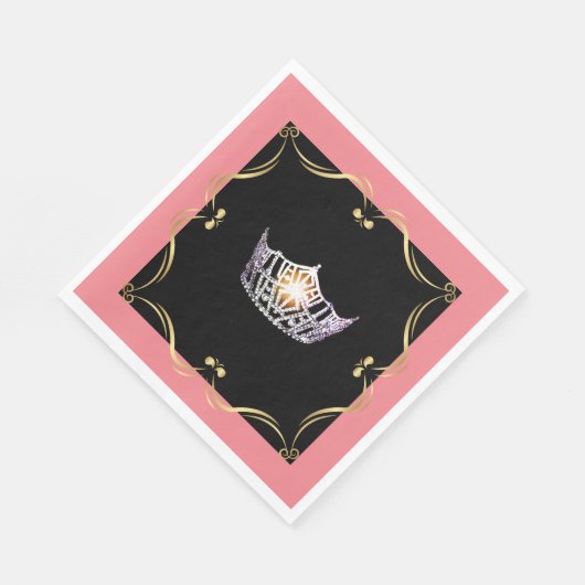 アメリ恋しく思アシルバークラウンランチョンペーパーナプキン スタンダードランチョンナプキン (角)