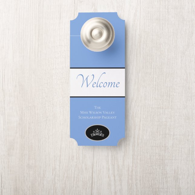 アメリ恋しく思カクラウンドアハンガーウェルカム名前をカスタムする ドアノブサイン (ノブ)