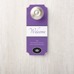 アメリ恋しく思カクラウンドアハンガーウェルカム名前をカスタムする ドアノブサイン