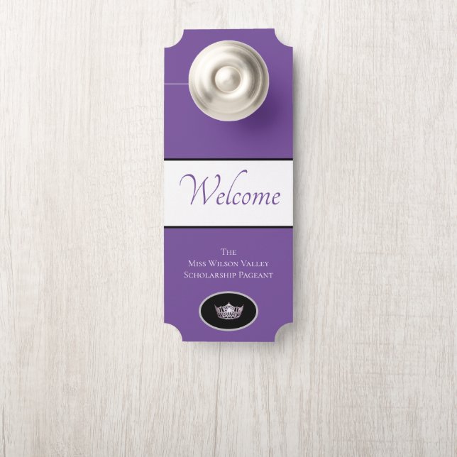 アメリ恋しく思カクラウンドアハンガーウェルカム名前をカスタムする ドアノブサイン (ノブ)