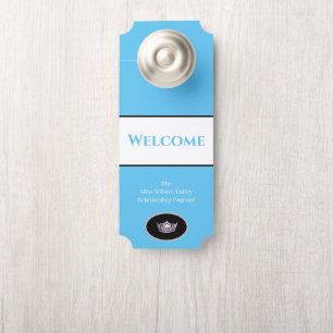 アメリ恋しく思カクラウンドアハンガーウェルカム名前をカスタムする ドアノブサイン