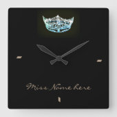 アメリ恋しく思カスタイルアクアクラウンクロック スクエア壁時計 (正面)
