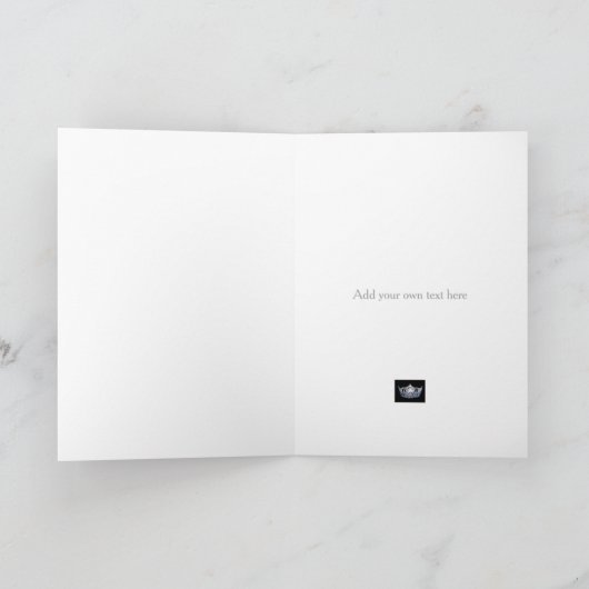 アメリ恋しく思カスタイルクラウングリーティングカードおめでとう カード (内部)