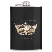 アメリ恋しく思カスタイルクラウンフラスコ名前をカスタムする フラスク (正面)