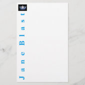 アメリ恋しく思カスタイルクラウン文房具 – ターコイズ/Wht 便箋 (正面)