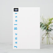 アメリ恋しく思カスタイルクラウン文房具 – ターコイズ/Wht 便箋 (スタンド正面)