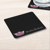 アメリ恋しく思カスタイルピンククラウン紙コースター スクエアペーパーコースター (アングル)