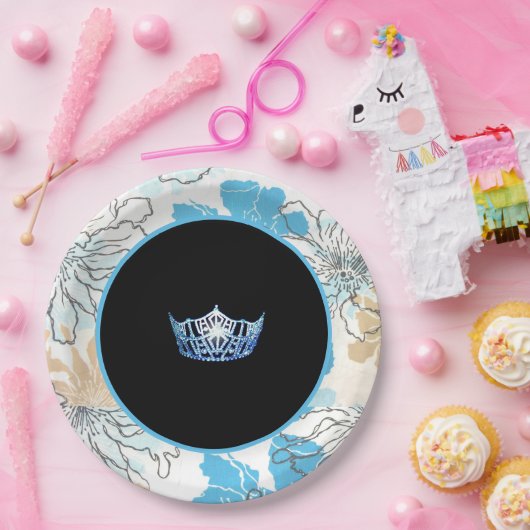 アメリ恋しく思カスタイルフローラクラウンプレート ペーパープレート (パーティー)