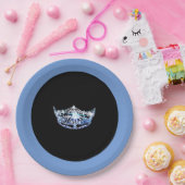 アメリ恋しく思カスタイルブルークラウン9"紙プレート ペーパープレート (パーティー)