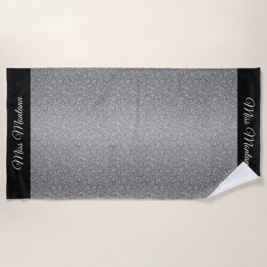 アメリ恋しく思カスタイルページアントグリッタービーチタオル ビーチタオル (正面)